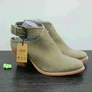 Crevo Eva Women’s Grey Suede Leather Ankle Boots